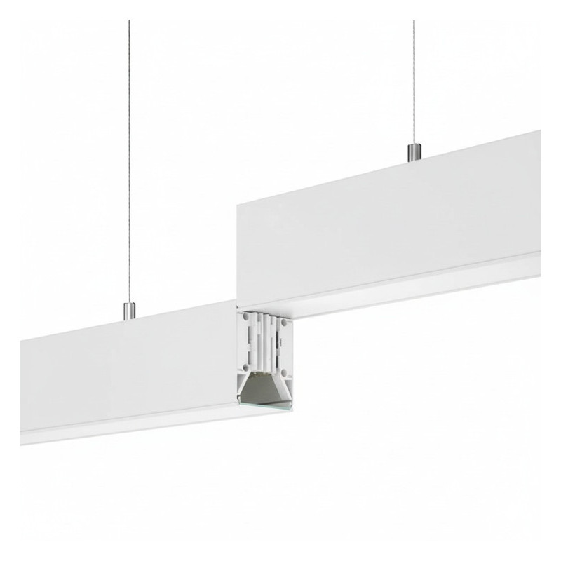 Lámpara lineal Colgante o Superficie Blanca LED 40W Interconexión lineal Color Seleccionable 120cm