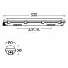 Pantalla Estanca LED 20W OSRAM CHIP 60cm IP66 SMD2835