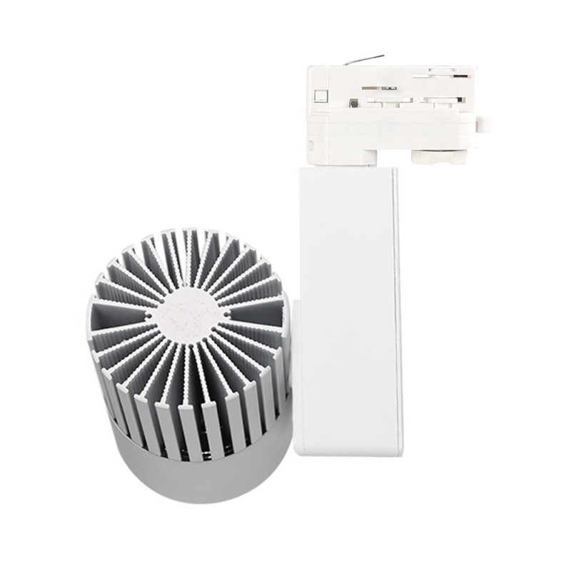 Foco LED 40W Blanco para Carril TRIFASICO BRIDGELUX Chip 100º CRI +90- 3 Años de garantía