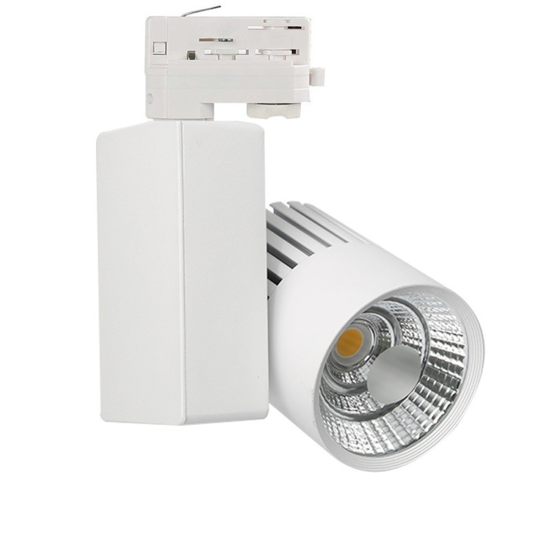 Foco LED 40W Blanco para Carril TRIFASICO BRIDGELUX Chip 100º CRI +90- 3 Años de garantía