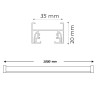Carril Monofásico 1 metro REFORZADO para Focos LED