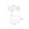 Foco LED Potencia Seleccionable 40W-38W-36W-34W y color seleccionable Blanco Carril Trifasico CRI+92 UGR13 170Lm/W