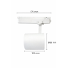 Foco LED Potencia Seleccionable 40W-38W-36W-34W y color seleccionable Blanco Carril Monofásico CRI+92 UGR13 170Lm/W