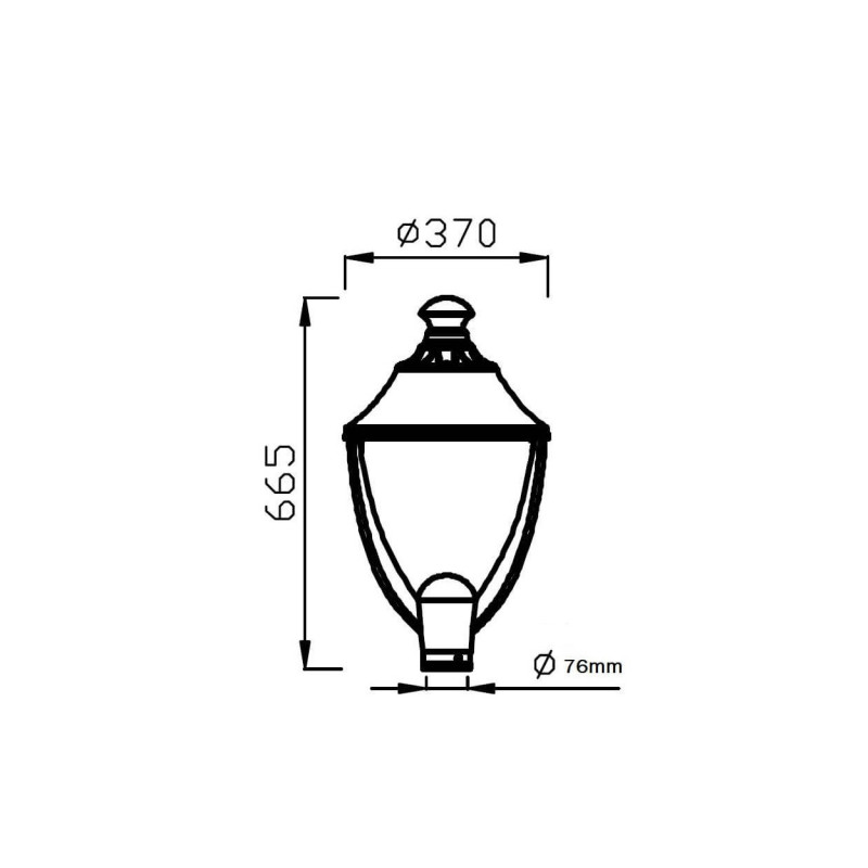 Farola LED 40W VALLEY Philips Lumileds SMD 3030 165Lm/W 5 años gtia