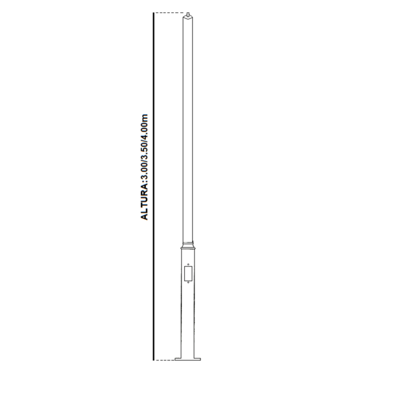 Columna modelo 8230 hasta 4 metros de altura