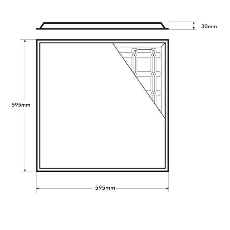 Pack 10 Paneles LED 60x60cm 42W UGR19 Color seleccionable Driver Philips ENEC05 - 5 Años de garantía