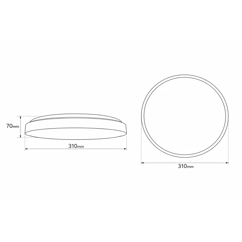 Plafón LED Superficie Potencia y color seleccionable 24W-20W-16W OSRAM Chip
