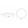 Plafón LED Superficie Potencia y color seleccionable 24W-20W-16W OSRAM Chip