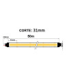 Tira LED COB 24V 15W/M GAMA PRO - 512 LED/m FLIP CHIP CRI90 IP66 Bobina 50 metros