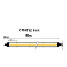Tira LED COB 24V 5W/m GAMA PRO - 320 LED/m FLIP CHIP CRI90 IP20 - 50 metros corte 5 cm