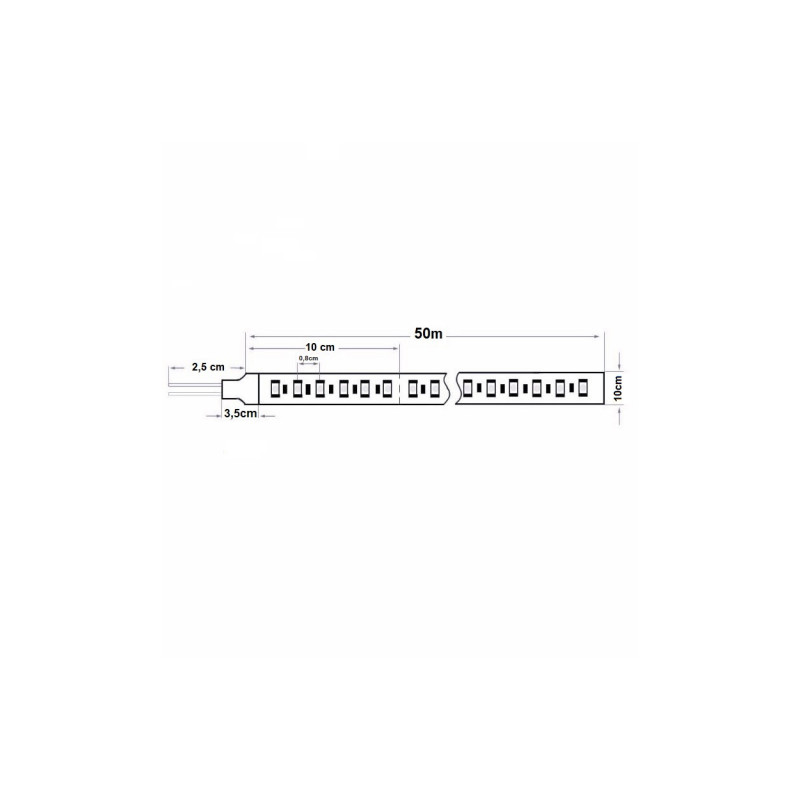 Tira LED 220V 17W/M Chip Philips Lumiled  IP66 2295Lm  Bobina 50 metros