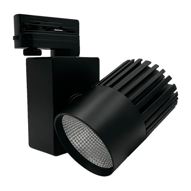 Foco LED 40W Negro para Carril Monofásico BRIDGELUX Chip 100º CRI +90