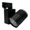 Foco LED 40W Negro para Carril Monofásico BRIDGELUX Chip 100º CRI +90