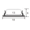 Perfil Flexible Aluminio U 2 metros