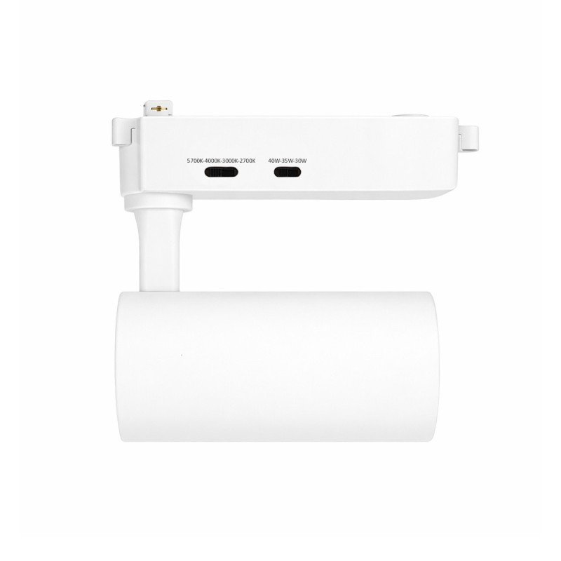 Foco LED 30W-40W Blanco Chip Bridgelux Carril Monofásico Color Seleccionable