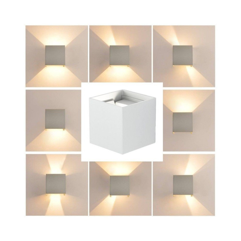 Aplique LED 6W Aluminio NEGRO Doble Luz IP54