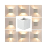 Aplique LED 6W Aluminio NEGRO Doble Luz IP54