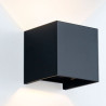 Aplique LED 6W Aluminio NEGRO Doble Luz IP54