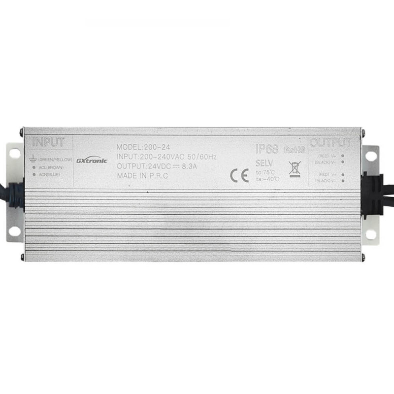 Fuente Alimentación 24V 200w IP68 8.3A 2 Salidas 3 años de garantía