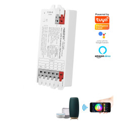 Controlador LED 12V-24V 3 en 1 RGB + RGBW + RGBCCT Smart Wifi (2,4 GHz) Salida máx. 12A/canal