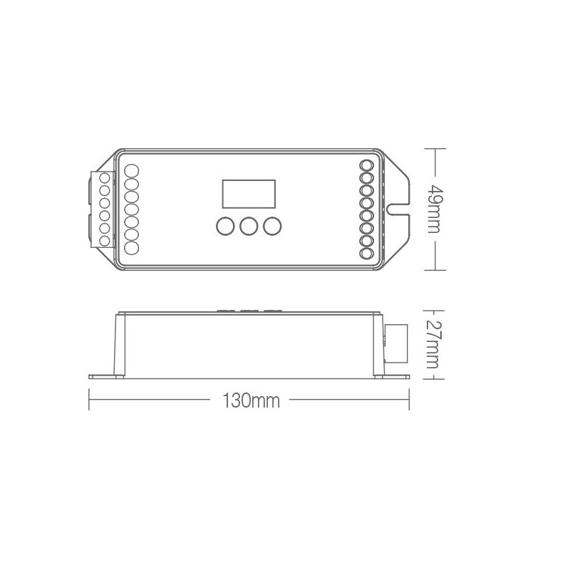 Controlador Regulador LED DL-X DALI 5 en 1 DT8 para tira Monocolor/CCT/RGB/RGBW/RGB+CCT 12/24V DC