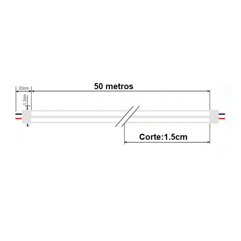 Neón LED Flexible 24V 12W/m - Bobina 50m - 6*12mm