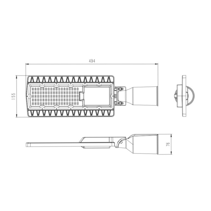 Farola LED 60W BRIDGELUX Chip 150lm/W- 5 Años de garantía