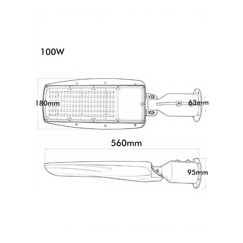 Farola LED 100W LUMILEDS Chip 150Lm/W 3 años de garantia