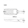 Farola LED 100W LUMILEDS Chip 150Lm/W 3 años de garantia