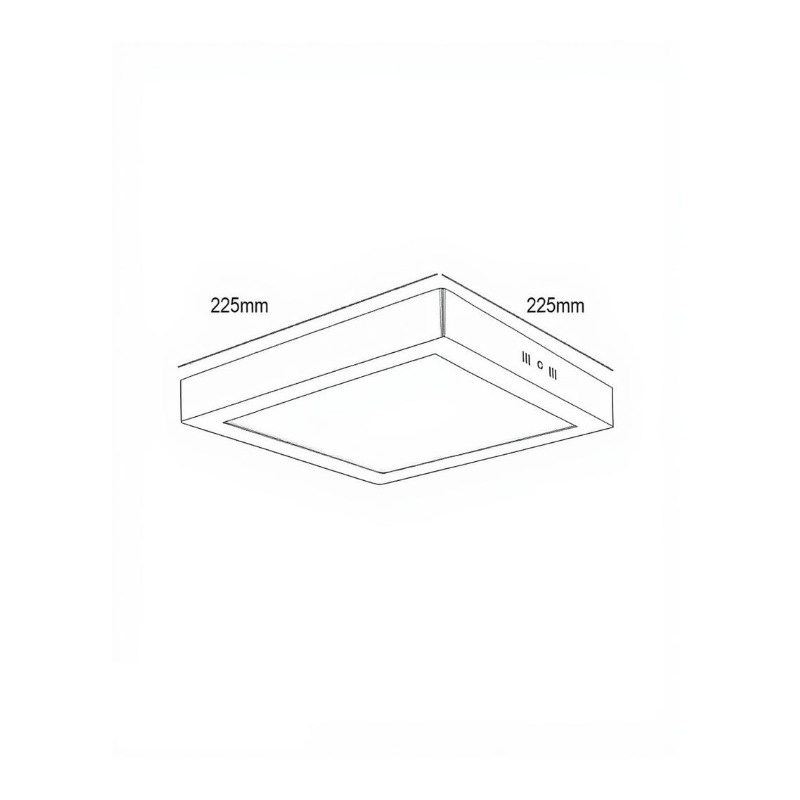 Plafón LED Cuadrado superficie 20W OSRAM CHIP Color Seleccionable