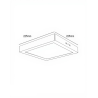 Plafón LED Cuadrado superficie 20W OSRAM CHIP Color Seleccionable