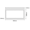 PACK2 Panel LED Superficie 60x30 36W Ultra Slim SMD4014 3CCT 5 años de garantía