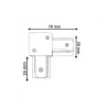 Conector tipo L  para Carril Monofásico REFORZADO