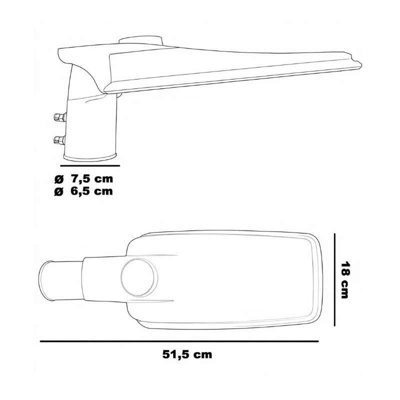 Farola LED 60W BRIDGELUX Chip 180lm/W- 5 Años de garantía