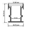 Perfil de Aluminio Modelo SUELO - 2 Metros