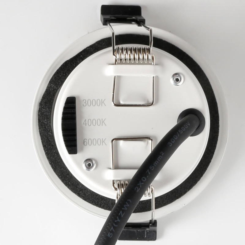 Foco empotrable LED 8W Ignífugo Regulable TRIAC 3CCT IP65 36º Blanco