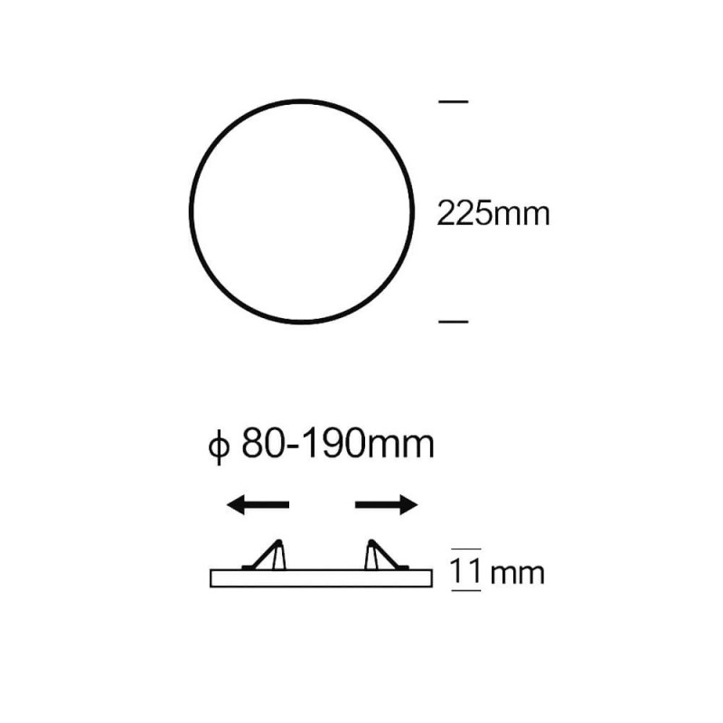 Downlight LED Circular 16W-20W-24W 4CCT Ajustable 80-190mm CRI92