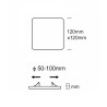Downlight LED Cuadrado 6W-9W-12W 4CCT Ajustable 50-100mm Blanco CRI92