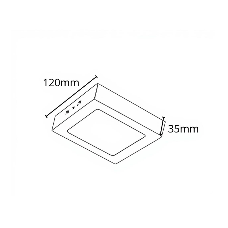 Plafón LED 8W Cuadrado Acero Inoxidable - CCT - OSRAM CHIP