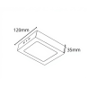 Plafón LED 8W Cuadrado Acero Inoxidable - CCT - OSRAM CHIP