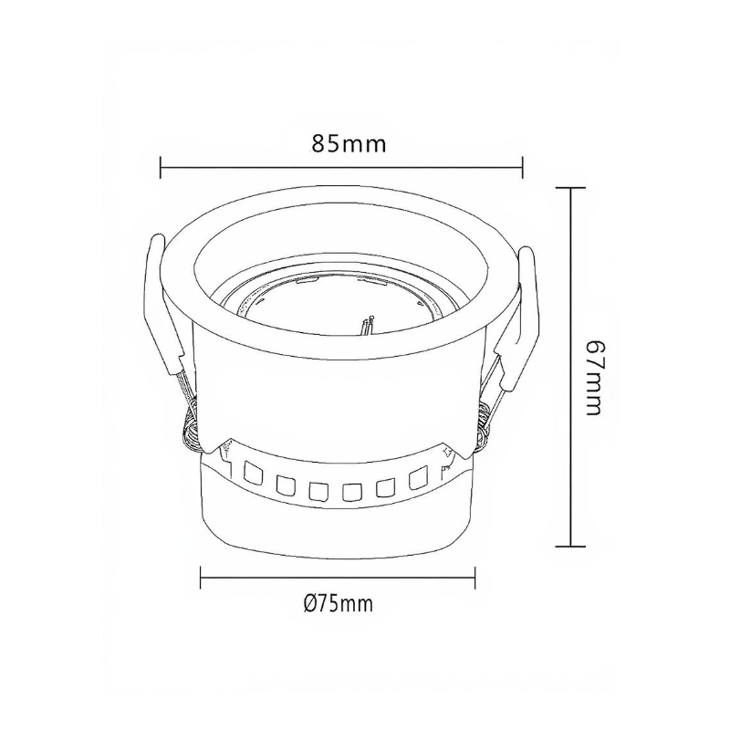 Empotrable LED Potencia y color seleccionable 5W - 8W -12W blanco Chip Bridgelux UGR1 CRI +92- 3 AÑOS DE GARANTIA