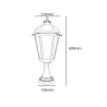 Farol aluminio sobre muro para Lámpara LED E27