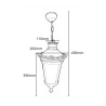 Farol colgante aluminio para Lámpara LED E27