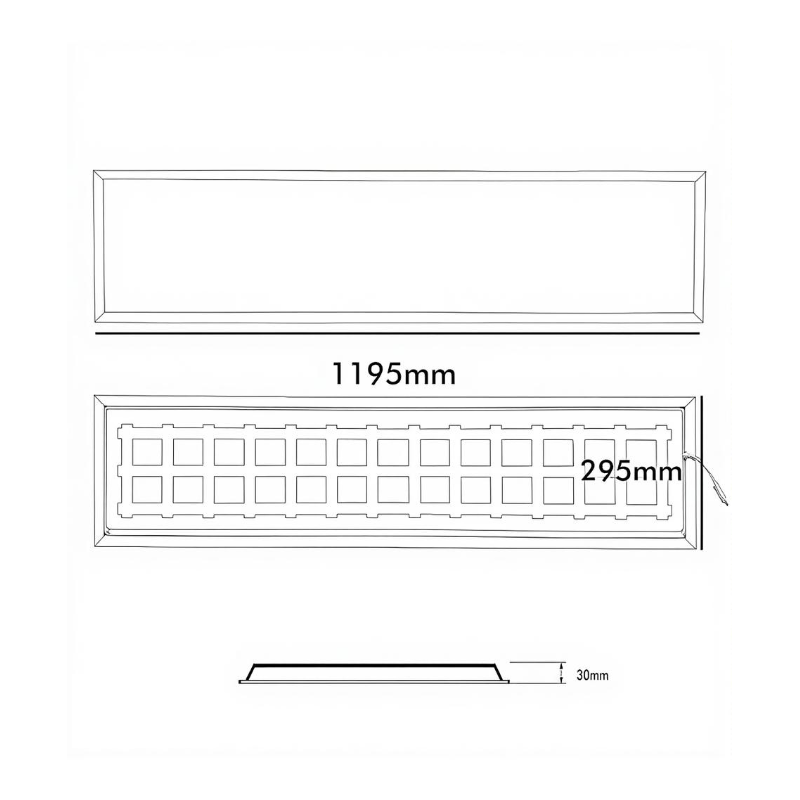 Pack 6 Paneles LED 120x30cm 40W Driver Philips - 5 Años de garantía