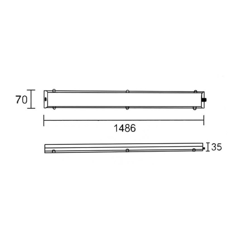 Regleta LED 50W Enlazable OSRAM CHIP efecto luz continua 150 cm