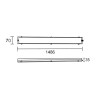 Regleta LED 50W Enlazable OSRAM CHIP efecto luz continua 150 cm
