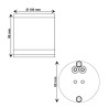 Aplique Techo LED Aluminio Negro GU10