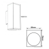 Aplique LED Aluminio IP65 2 GU10