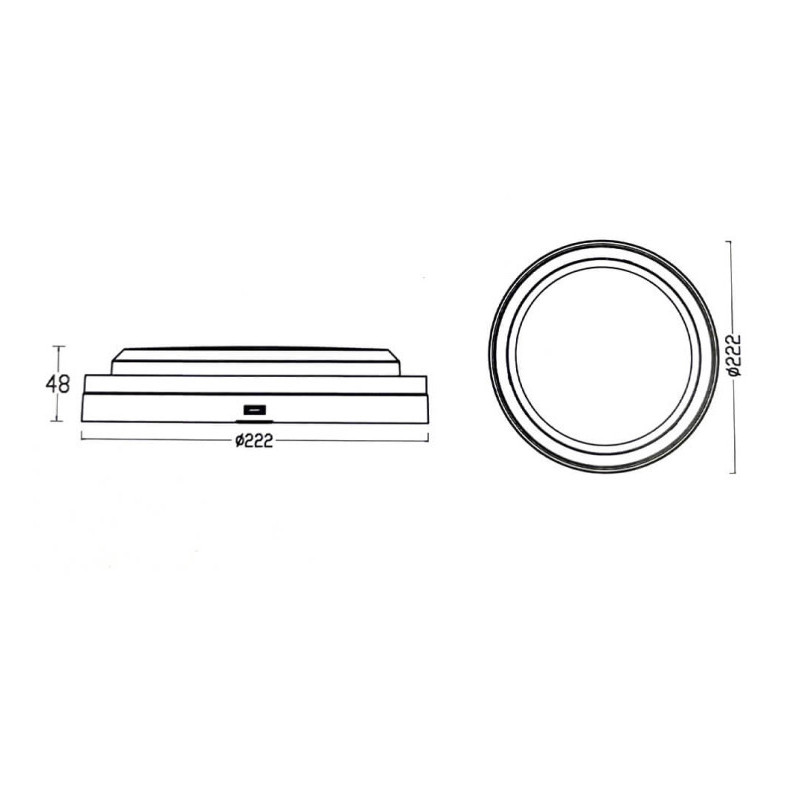 Aplique/Plafon LED Circular 18W Color Seleccionable IP65