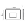 Baliza LED Slim 3W Rectangular Negro Superficie IP65